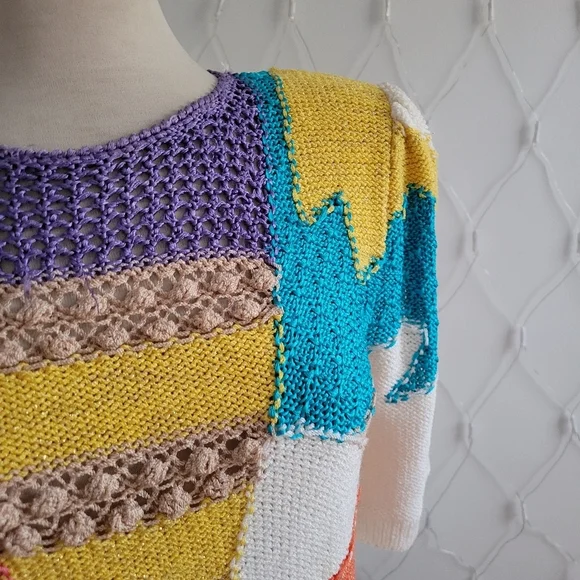 Vintage Exquisite & Colorful Pullover Sweater By Alexandria • Size Large - Picture 2 of 6